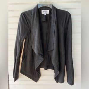 BB Dakota Open Faux Suede Cape Jacket